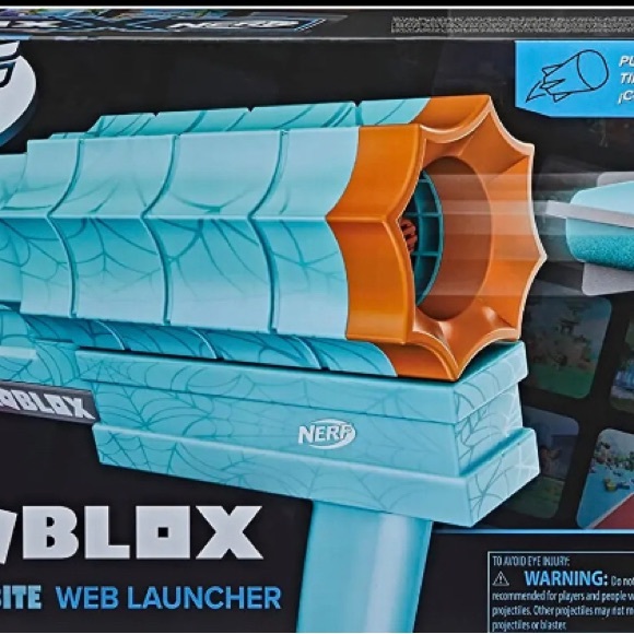 NERF Roblox Sharkbite: Web Launcher Rocker Blaster, 2 Rockets, Code to Redeem - Picture 3 of 8